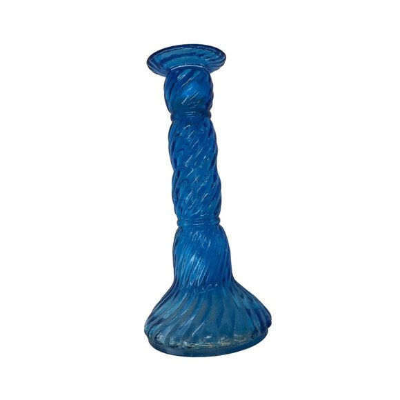 Vintage May Department St. Rainbow colorful glass candle stick holders set of 6 - Picture 8 of 16